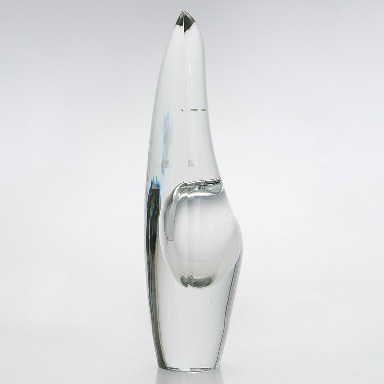 Timo Sarpaneva, Glass sculpture 'Orchid', signed Timo Sarpaneva Iittala -54.