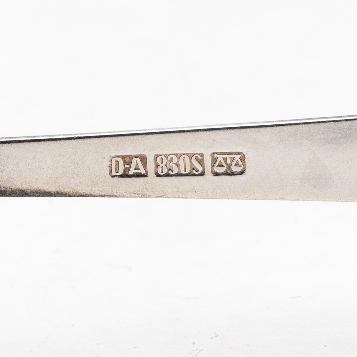 David Andersen, dessert spoons, 12 pcs, silver, Norway.