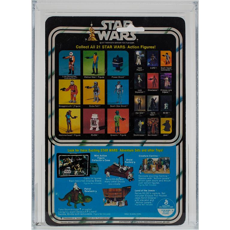 STAR WARS, Greedo, 21 back-a, AFA 85 NM+, Kenner 1979.