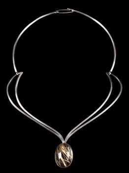 COLLIER, sterling silver. Elon Arenhill. 1965. Vikt 44 g.