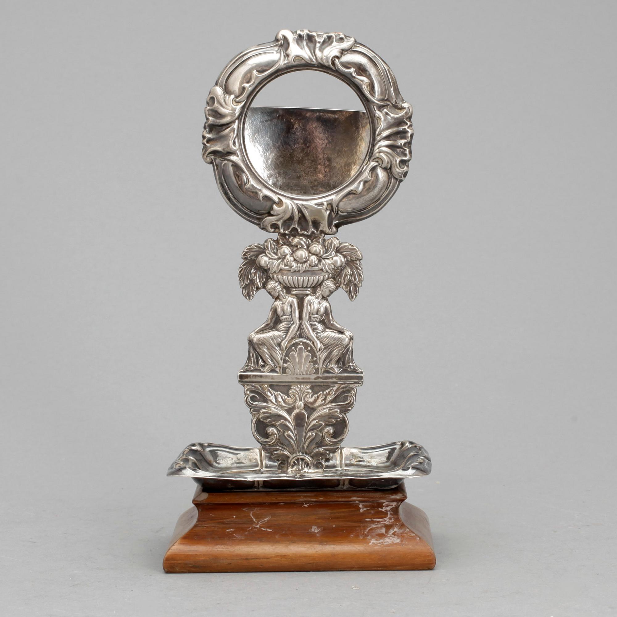 FICKURSTÄLL, silver, William Lyon, Göteborg, 1857.