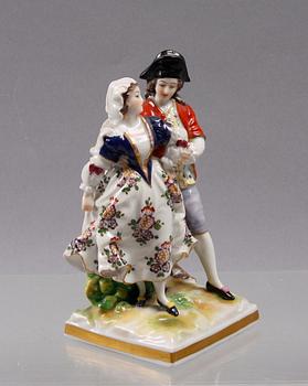 FIGURIN, porslin, Tyskland. 1900-tal.