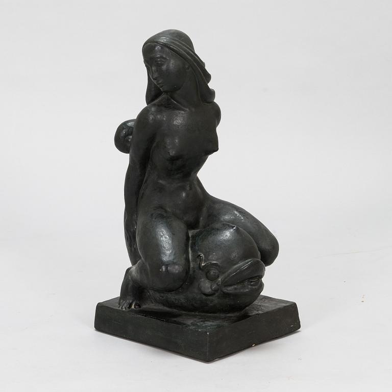 Ivar Johnsson, a painted plaster sculpture, signed.