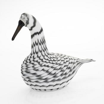Oiva Toikka, a 'Swan' glass bird, signed O. Toikka Nuutajärvi 128 2005.