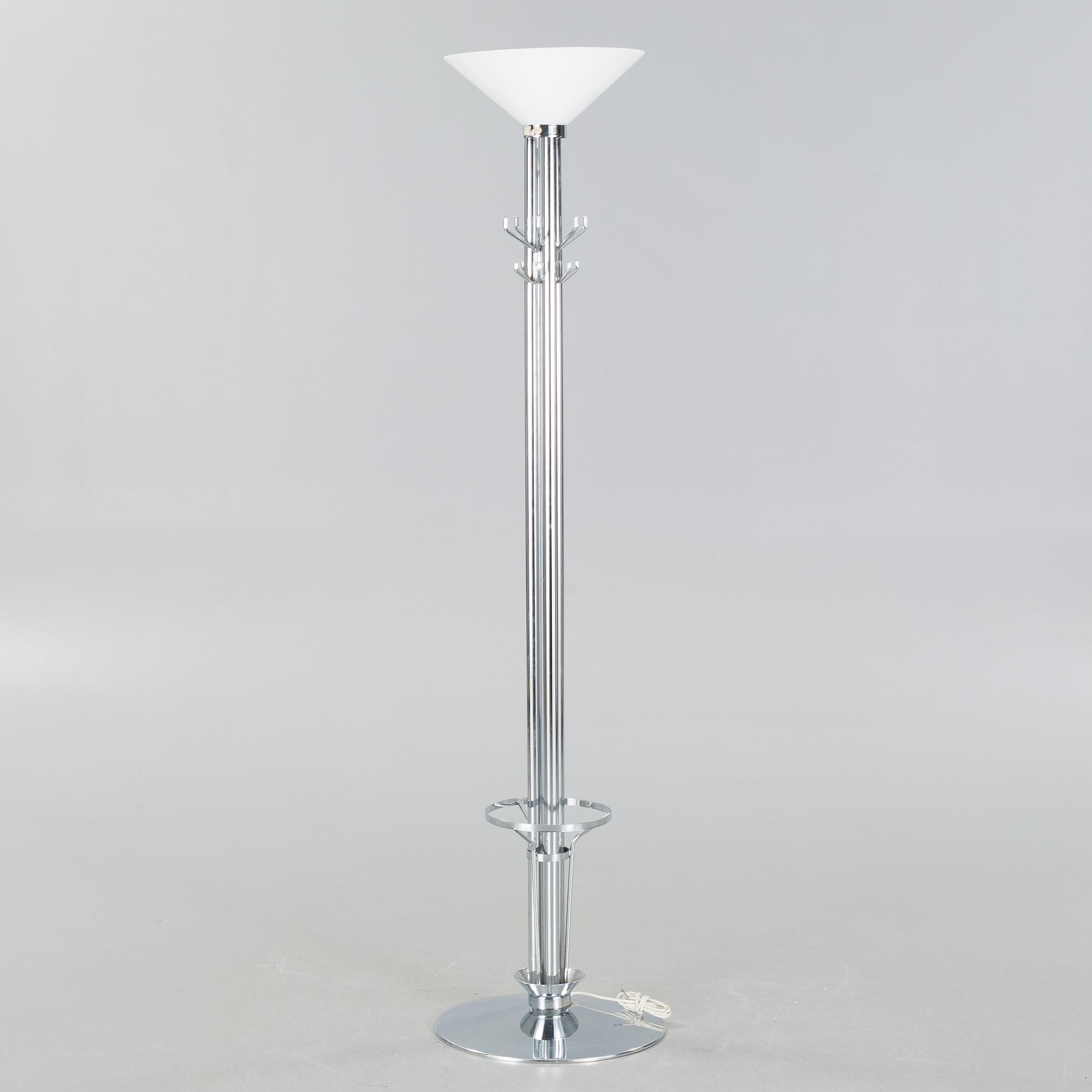 A floor lamp with coat hanger and umberella stand, by Nafa, late 20th century.