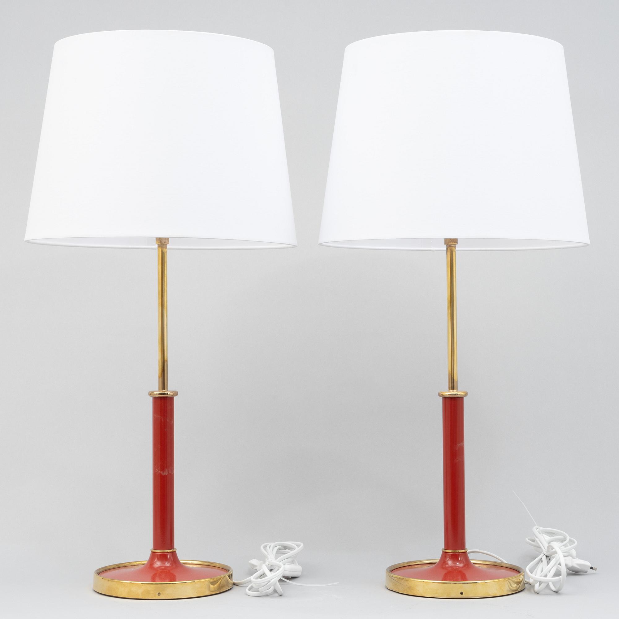 Josef Frank, a pair of model G 2466 table lamps, Firma Svenskt Tenn.