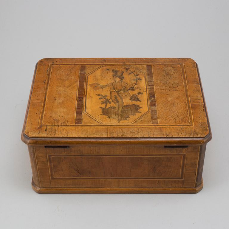 A late 19th century wooden box.