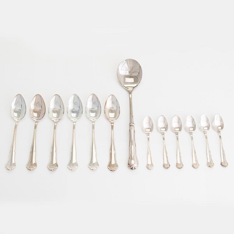 A 28-piece set of 'Chippendale' silver cutlery, Kultakeskus, Hämeenlinna, 1991-1995.