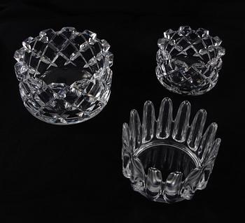 SKÅLAR, kristall, 3 st, Orrefors.