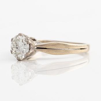 Ring, 18K white gold with brilliant-cut diamond 1.20 ct.