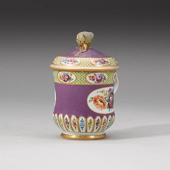 Meissen, A Meissen cup with cover, period of Marcolini (1774-1814).