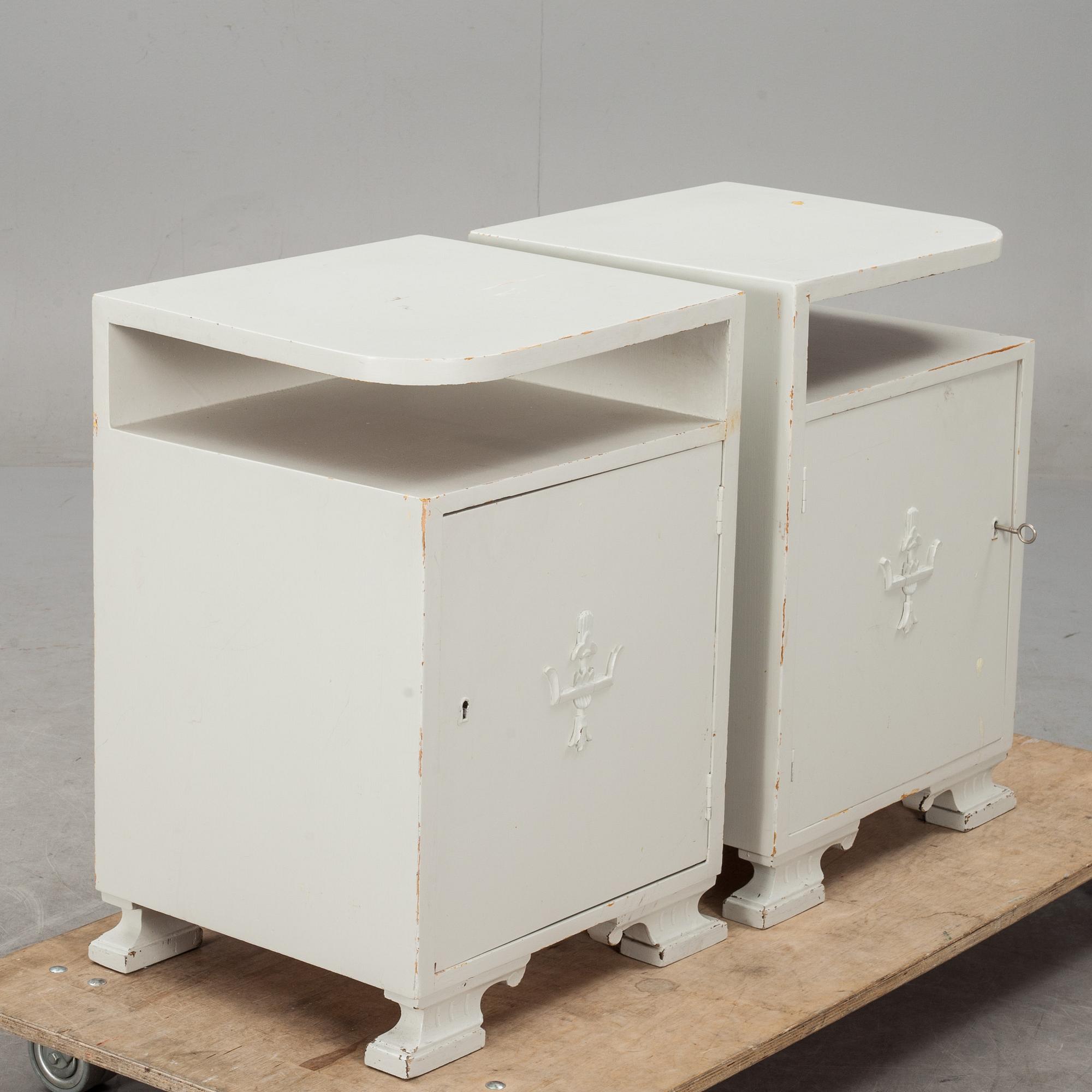 SÄNGBORD, ett par, art deco, 1930-tal.