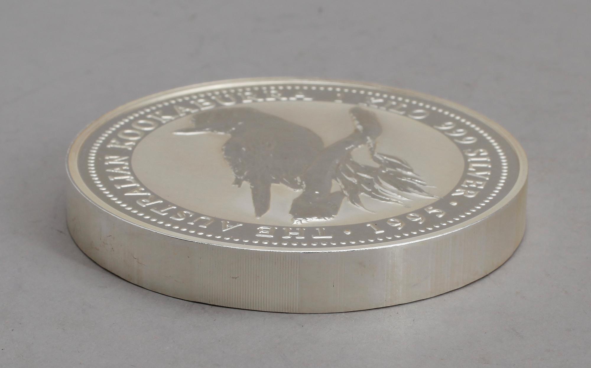 SILVERMYNT, 30 dollars, Elizabeth II, Australien, 1995. Vikt 1 kg.