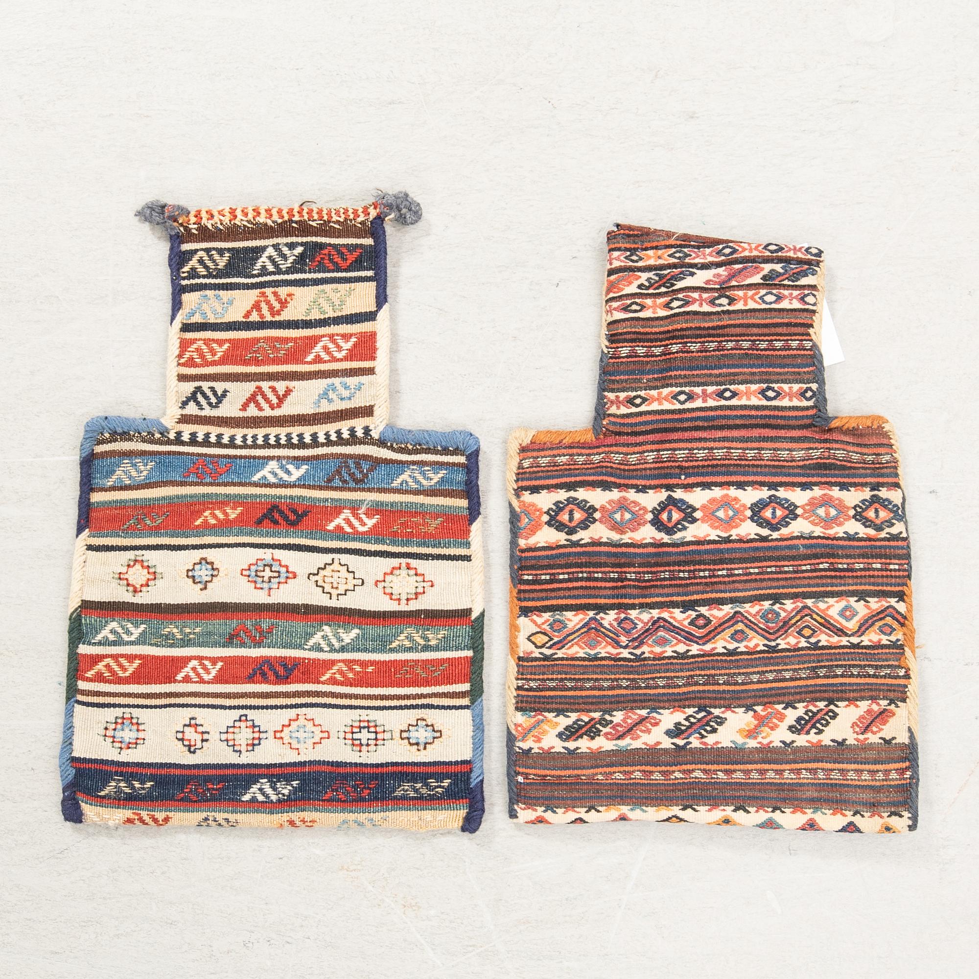 Namakdun 2 pieces of Shashavan and Kurdistan/Quchan semi-antique approximately 52x35 cm each.