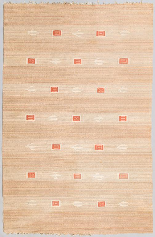 Toini Kallio, A 1930s flat weave carpet for Aaltosen Mattokutomo, Kiikka, Finland. Circa 300x200 cm.