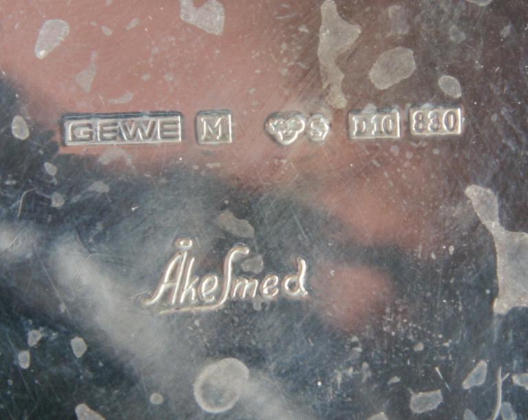 BÄGARE, 8 st, silver, Åke Smed, Gewe 1978.