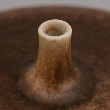 Four miniature vases and bowl by Berndt Friberg, Gustavsberg, 1958-1972.
