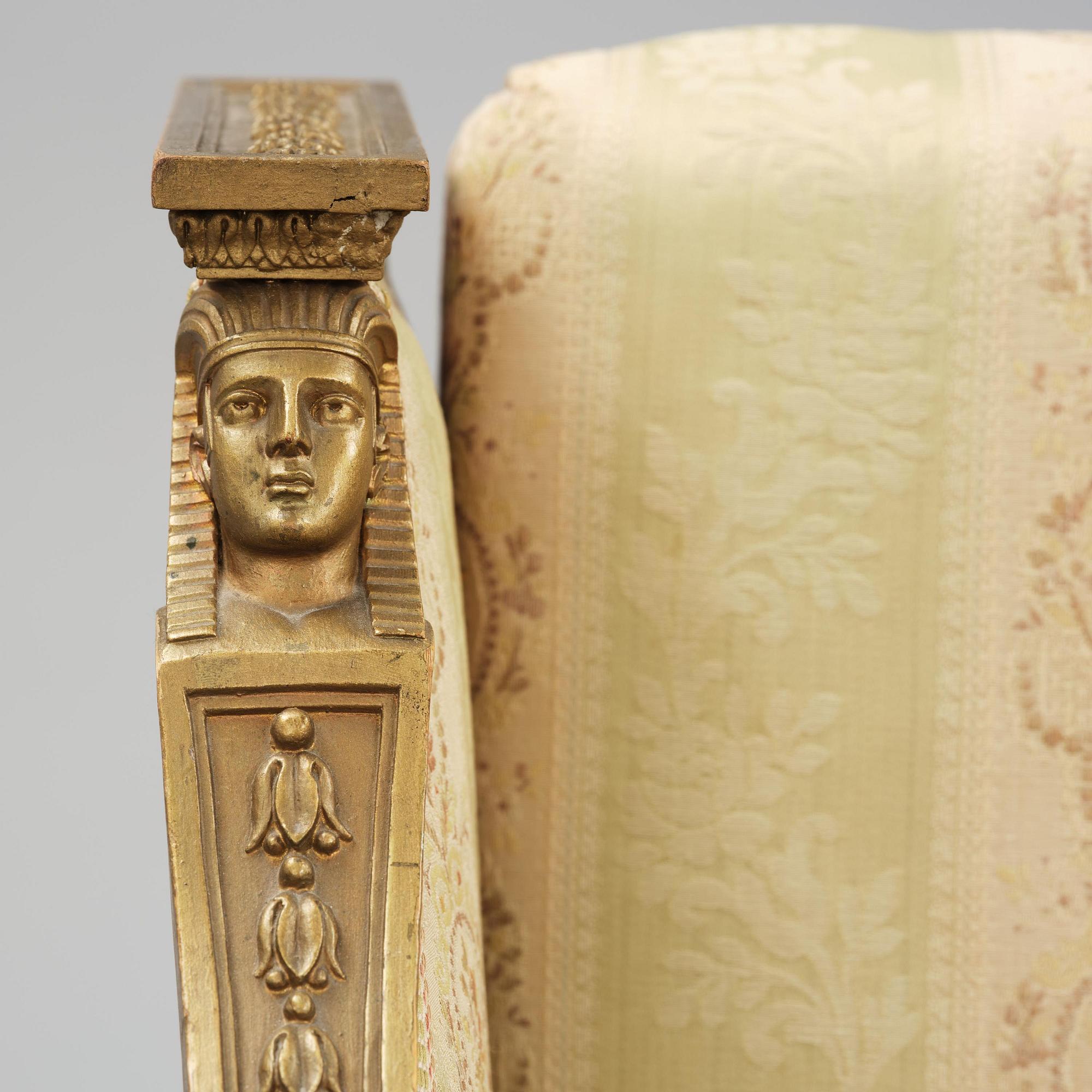 A late Gustavian sofa attributed to E. Ståhl (master in Stockholm 1794-1820).