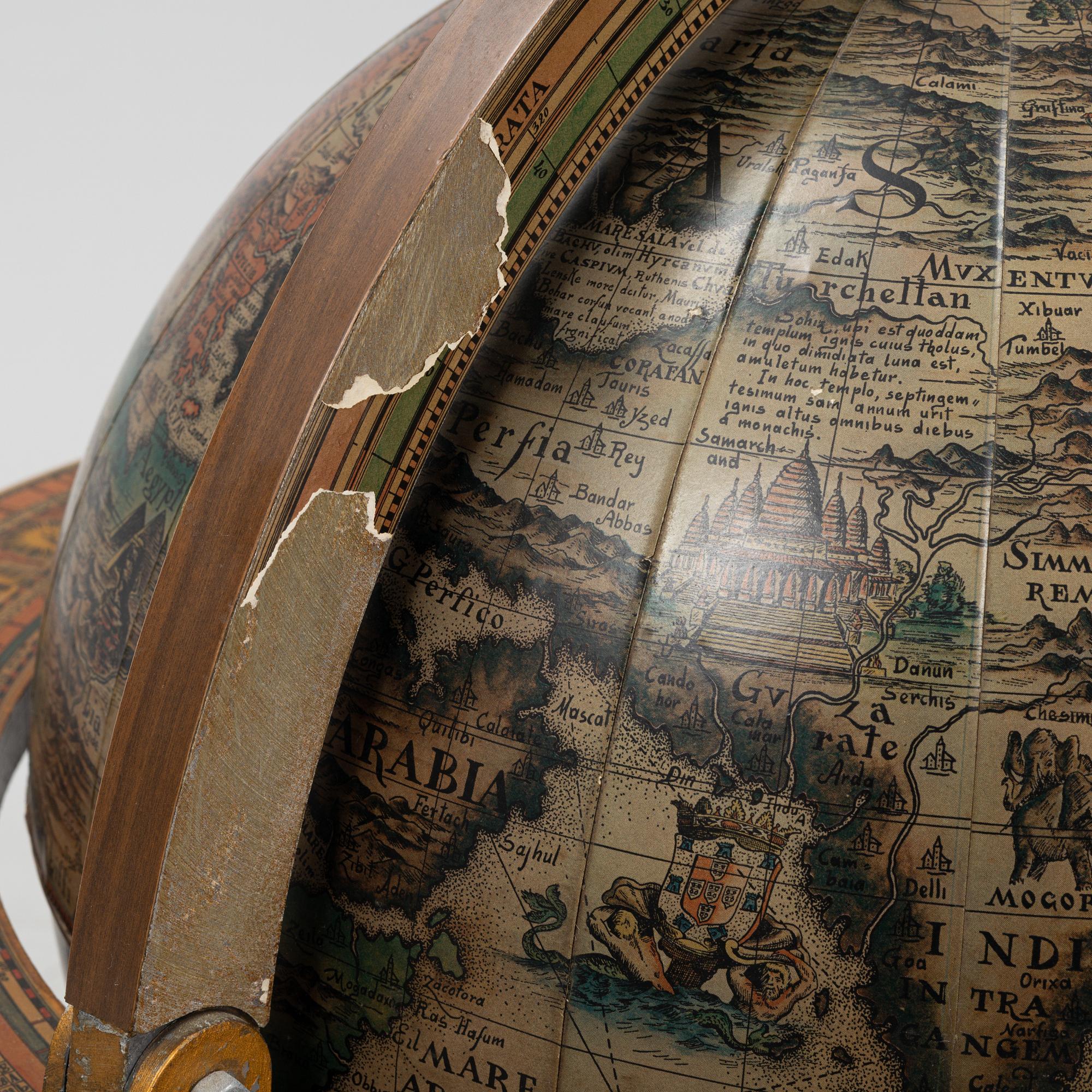 A globe drinking cabinet, late 20th Century.