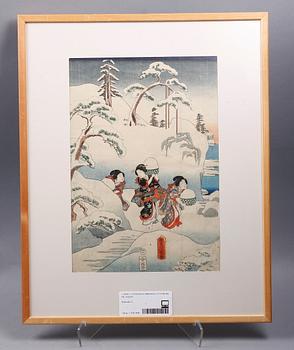 Utagawa Kunisada Kochoro Toyokuni III · UTAGAWA KUNISADA (TOYOKUNI III), träsnitt.