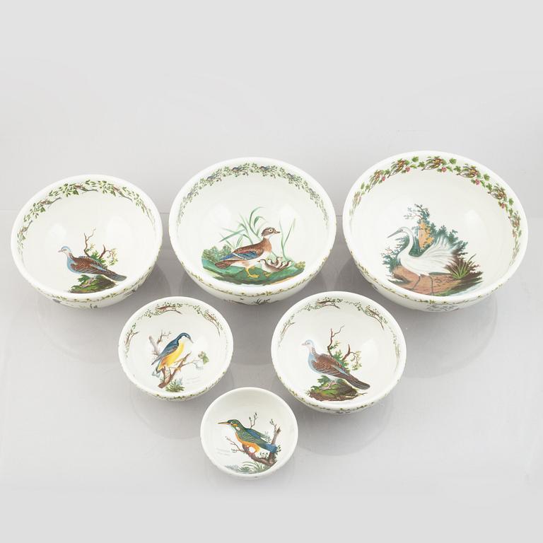 A 55-pieces dinner and coffee porcelain service, 'Birds of Britain', Portmeirion, England.