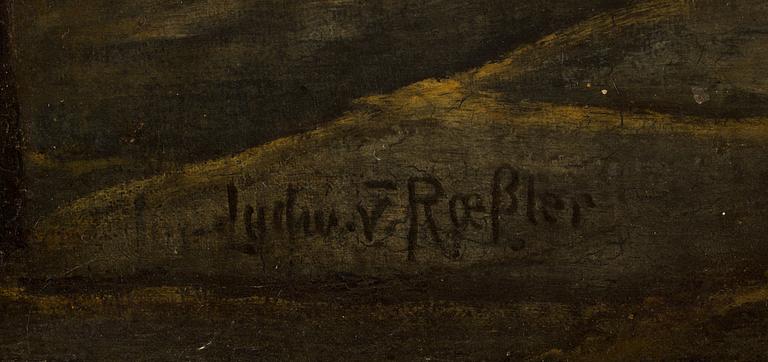 LUDWIG VON RÖSSLER, olja på duk, signerad.