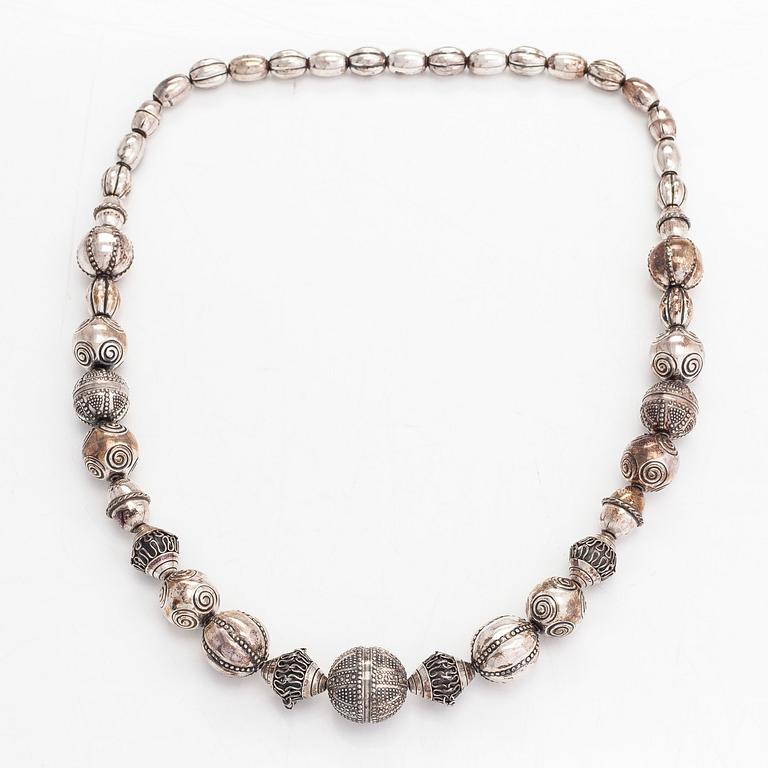 A silver necklace "Halikko treasure" for Kalevala Koru, Helsinki 1968.