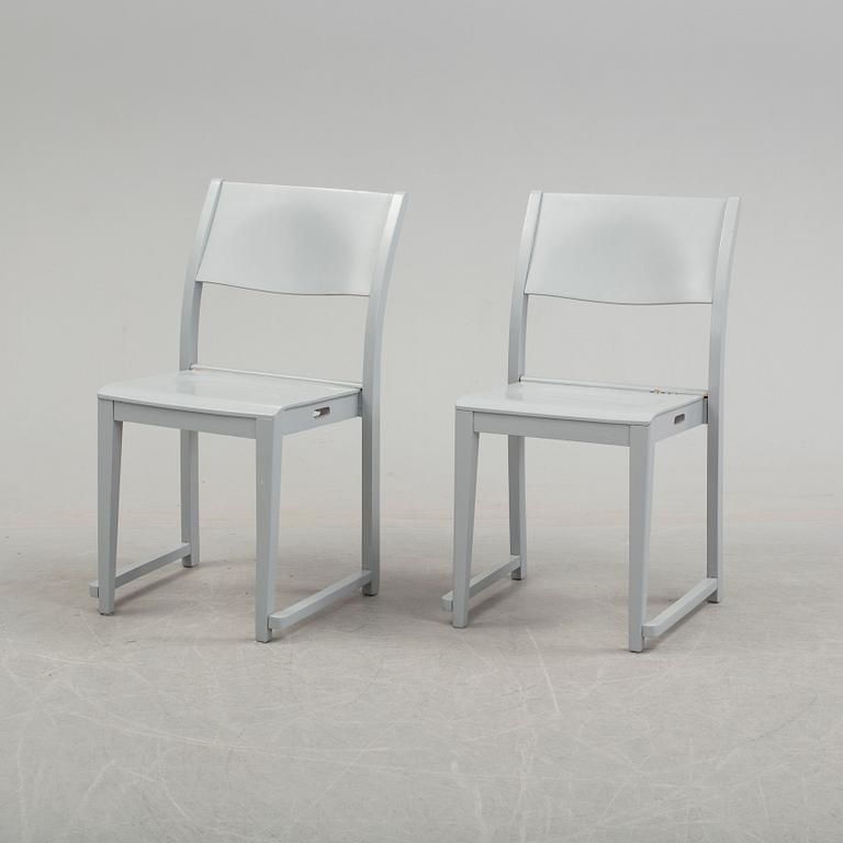 SVEN MARKELIUS, four painted 'Orkesterstolen' chairs.