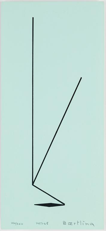 OLLE BAERTLING, färgserigrafi, signerad Baertling, daterad 1957-68 samt numrerad 190/300.