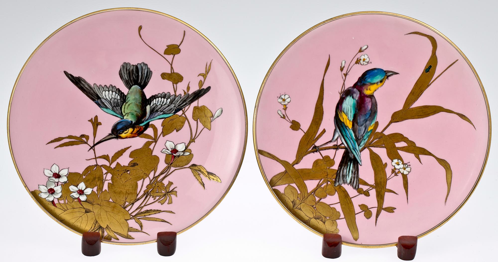 TALLRIKAR, ett par, porslin, troligen, Tyskland. 1800-1900-tal.