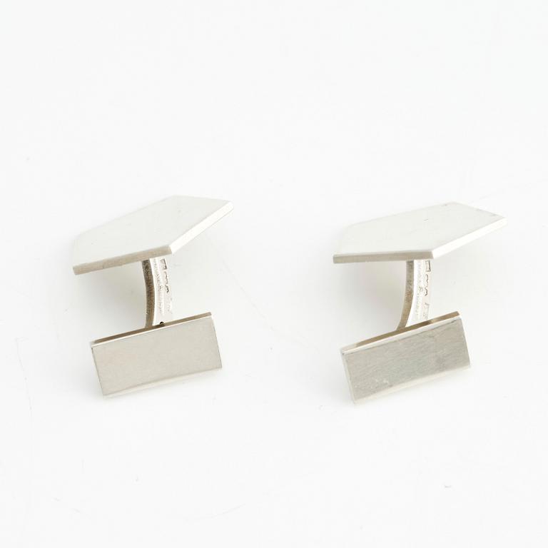 Wiwen Nilsson, a pair of sterling silver gilt cuff-links, Lund Sweden.