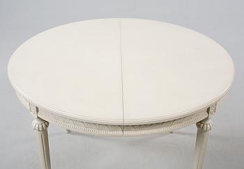 MATGRUPP, 7 delar, gustaviansk stil, omkring 1900-talets mitt.