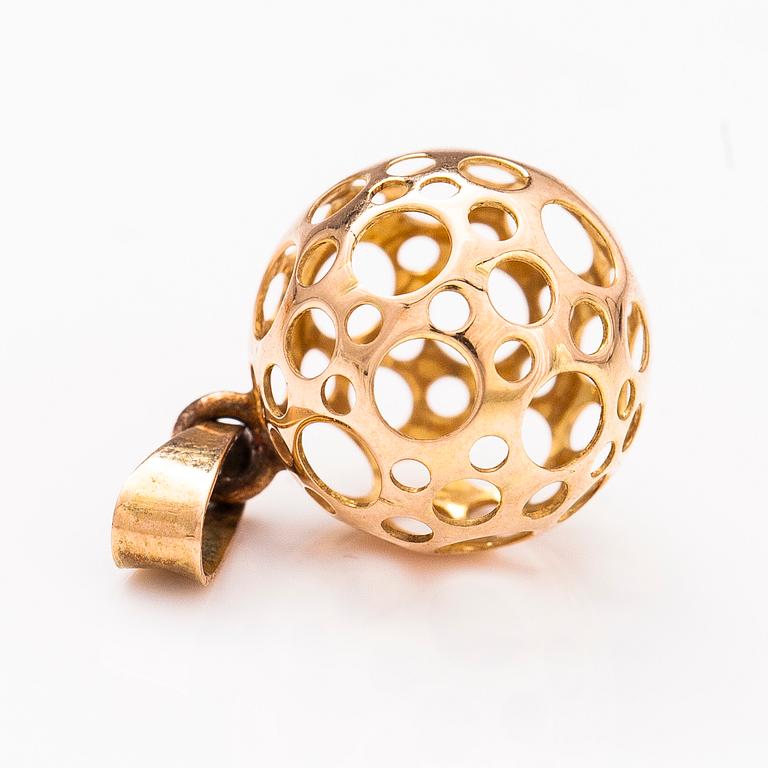 LIISA VITALI, SORMUS ja RIIPUS, 14K kultaa, Westerback, Helsinki 1973.