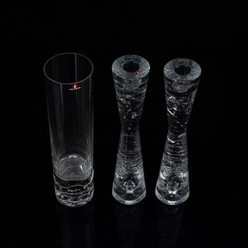 Candlestick and a vase "Arkipelago" by Timo Sarpaneva, Iittala.