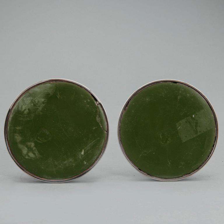 LJUSSTAKAR, ett par, silver, Eric Löfman, MGAB, Uppsala, 1956. Total vikt ca 469 g.