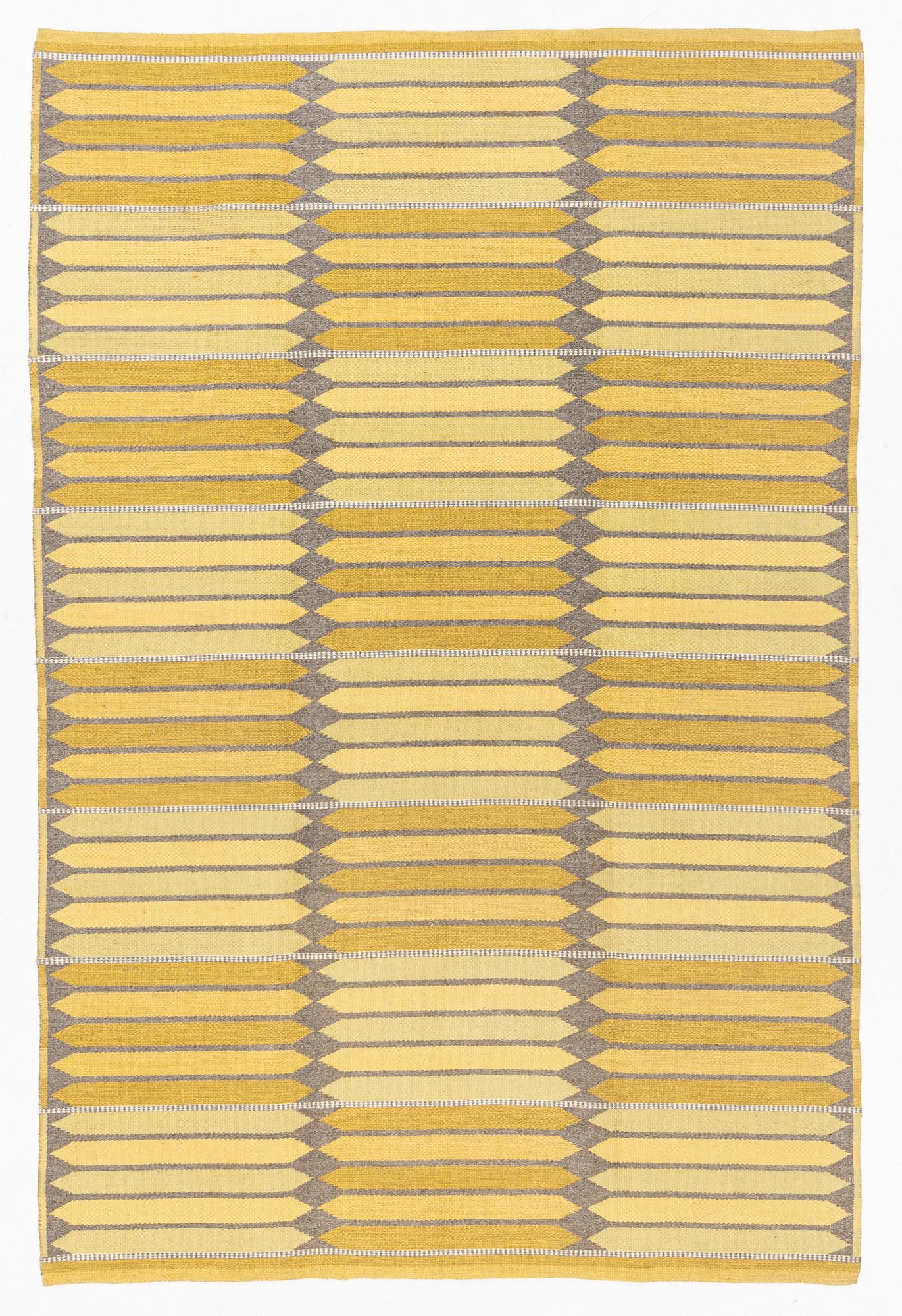 A machine made carpet,  ”Skyttelgång”,  possibly by Ingrid Dessau, ca 290 x 193 cm.