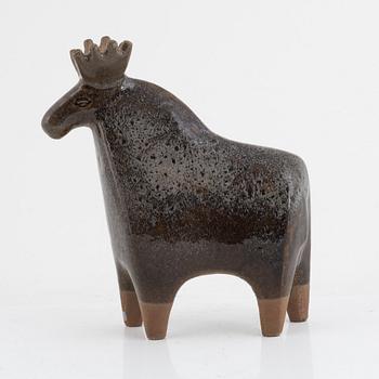 Lisa Larson, sculpture, stoneware, "Moose" from the "Large Zoo" series, Gustavsberg.