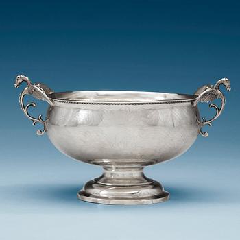895. A Swedish 18th century silver bowl, marks of Christoffer Bauman, Hudiksvall 1769.