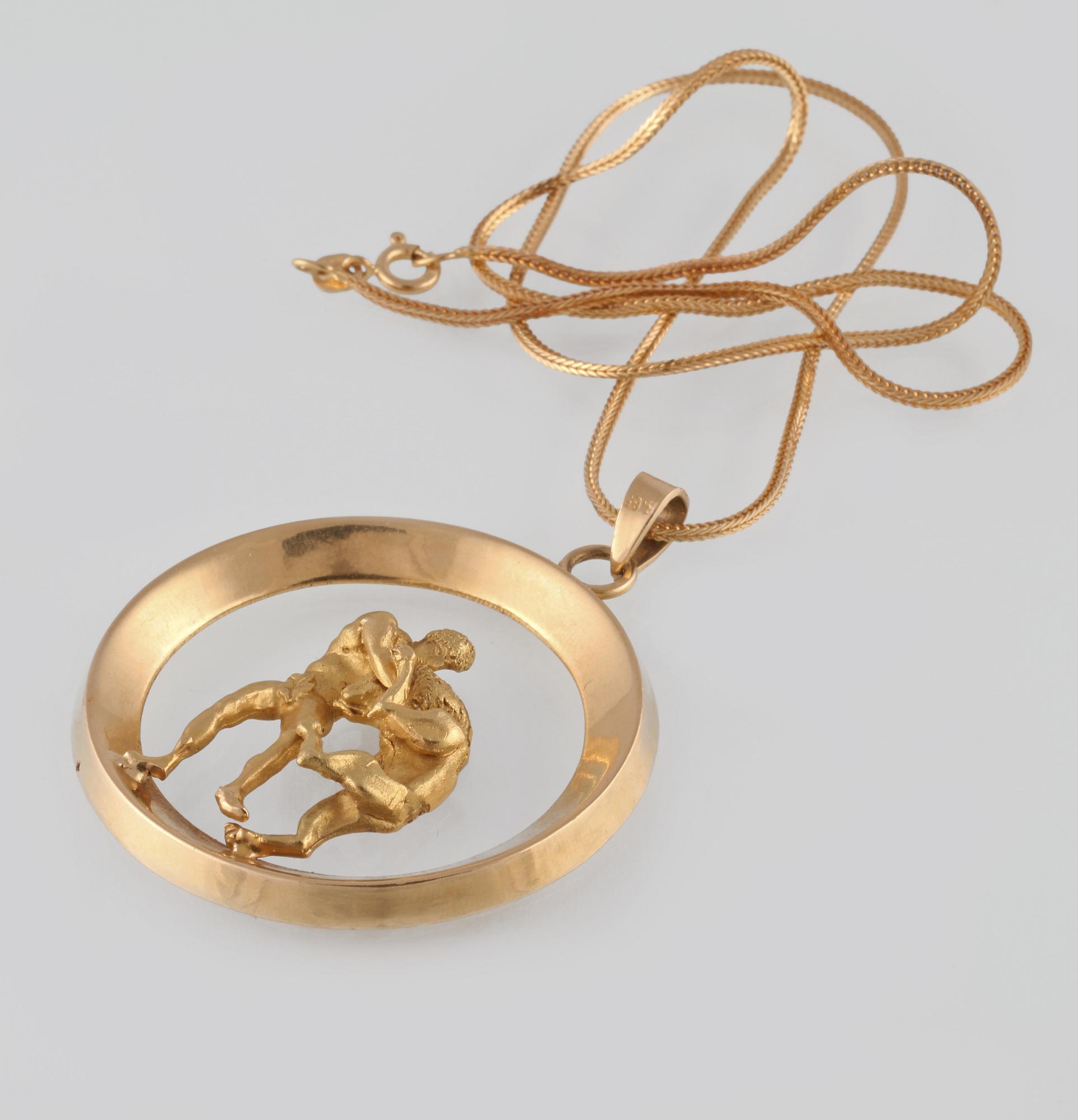 HÄNGE, 18K guld. Vikt 24,3 gram.