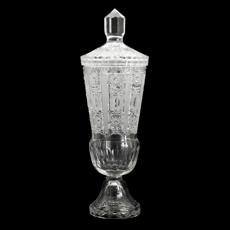 LOCKPOKAL, glas, slipad dekor, 1900-tal.