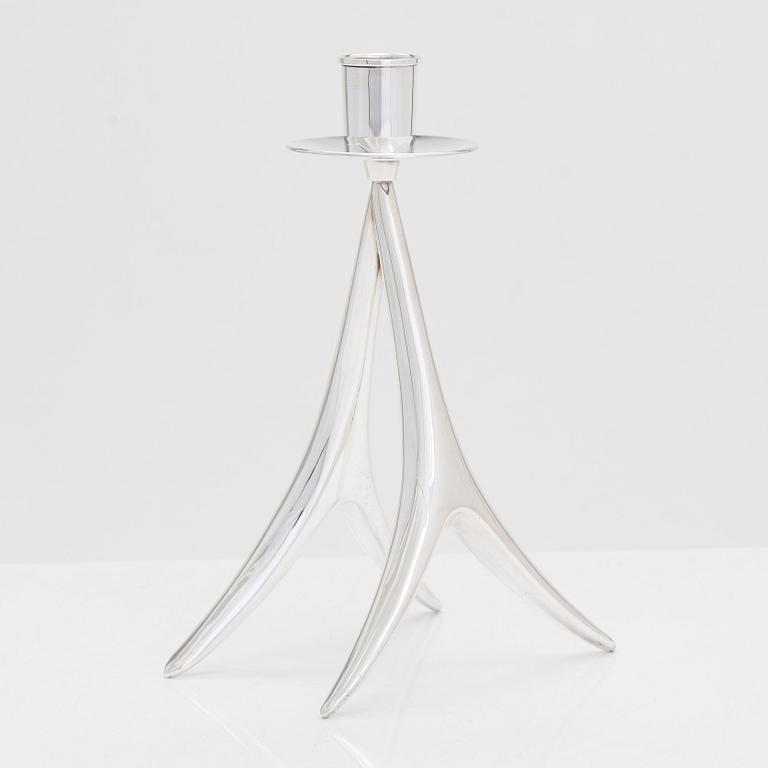 Anna-Greta Eker, a silver candlestick, Auran Kultaseppä oy, Turku 1958.