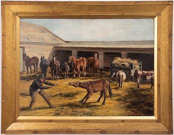 Thomas Mitchell, In the stable.