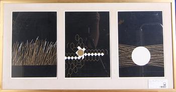 PARTI GRAFIK, 6 st, bla Roland Svensson, sign o numr 92/210.