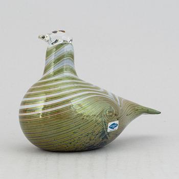 Oiva Toikka, a signed glass bird, Nuutajärvi, Finland.