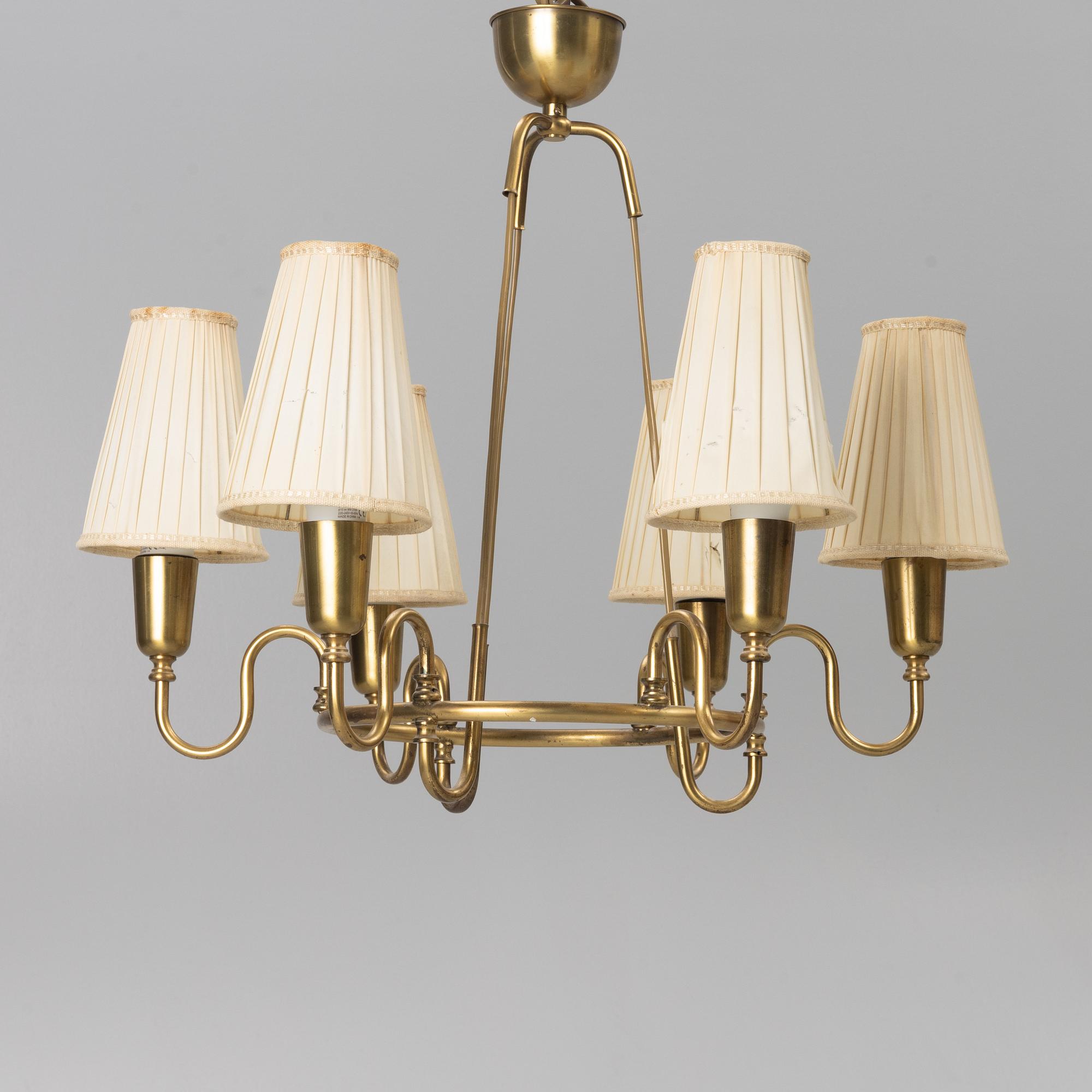 A ceiling lamp, Swedish Modern, 1940's.