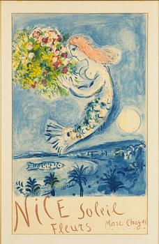 Marc Chagall,  "La Baie des Anges" (Nice Soleil Fleurs)".