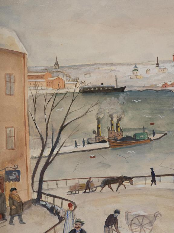 Eric Hallström, View of Skeppsholmen.