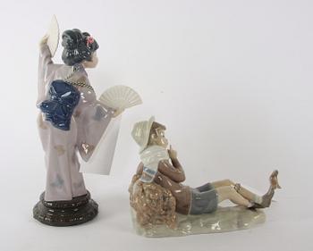 FIGURINER, 2 st, porslin, Lladro.