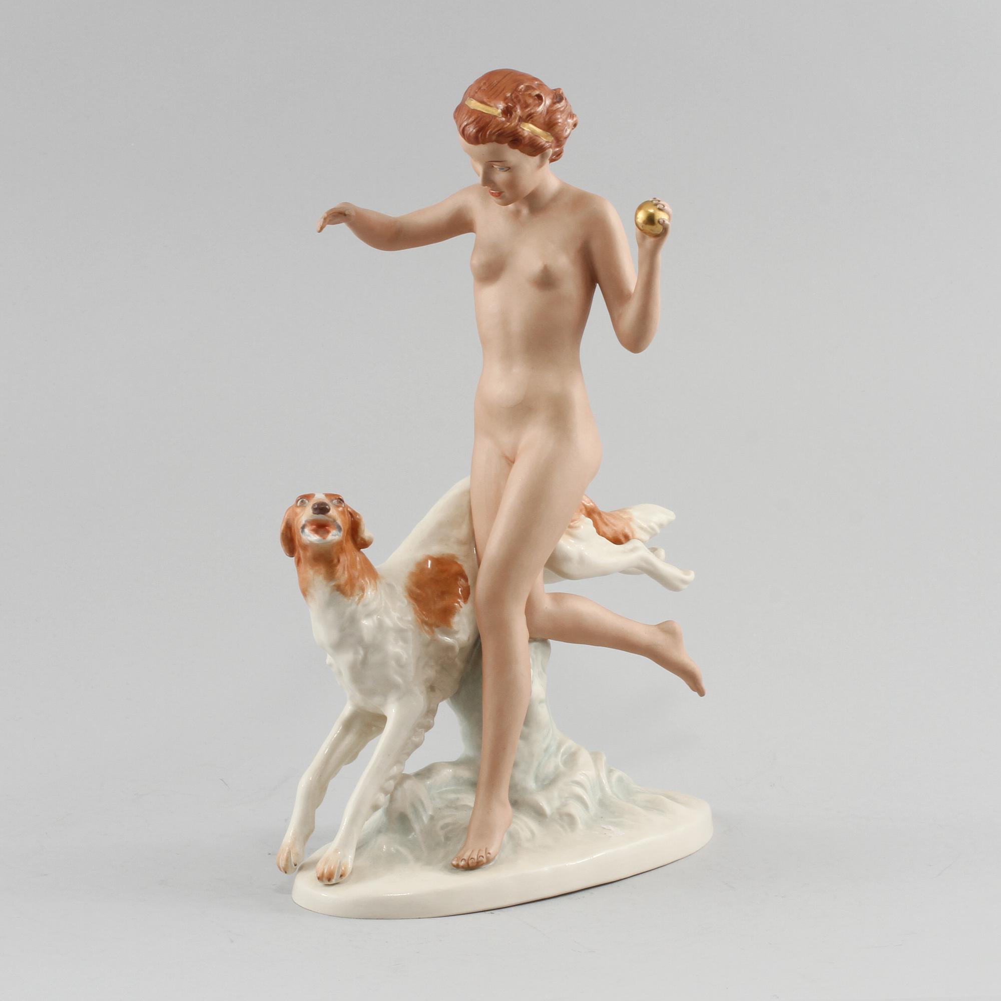 FIGURIN, porslin, Art déco, 1900-talets första hälft.