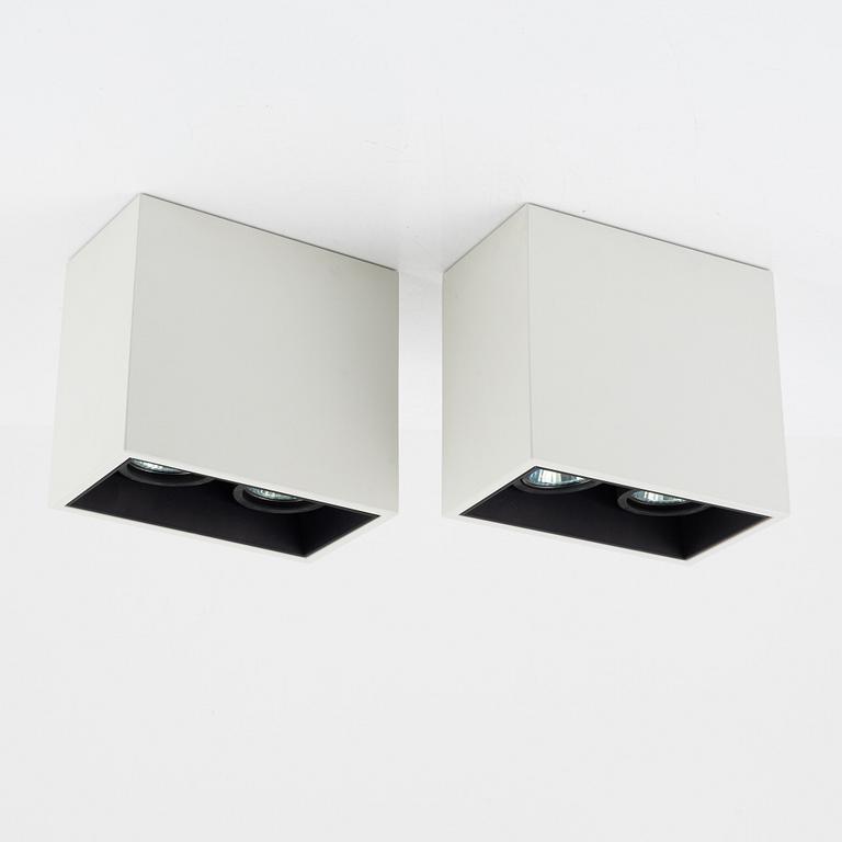Flos, a pair of  'Compass Box' ceiling light,